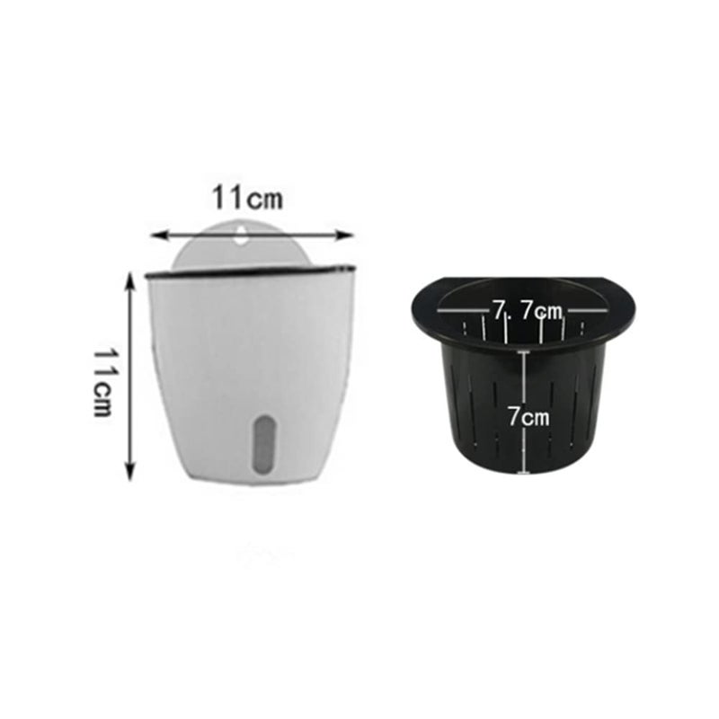 Dodxiaobeul 5 Pack Visible Water Level Self Watering Planter with Inner Pot,Hanging Planters,Wall Mounted Plants Holder,Small Flower pots Indoor Out Flowerpot with 5 Hooks for All House Plants (White) - Image 2